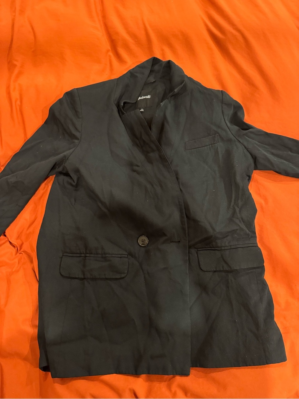 Madewell Black Double-Breasted Blazer Jacket - Picture 7 of 7